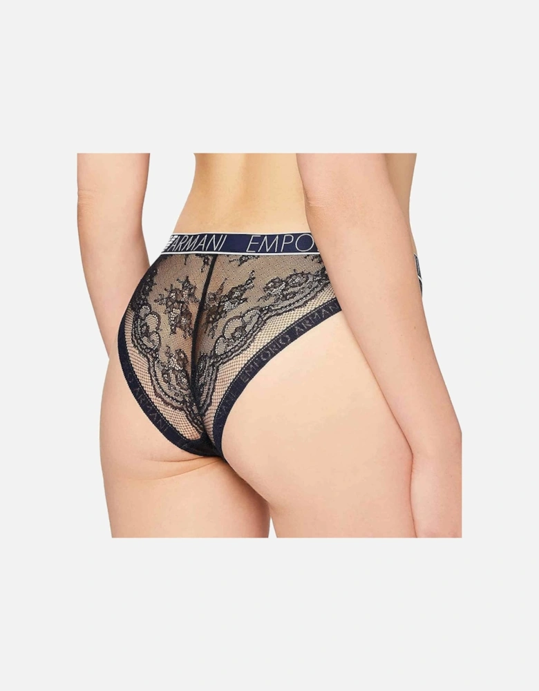 Logoband Lace Brief, Marine