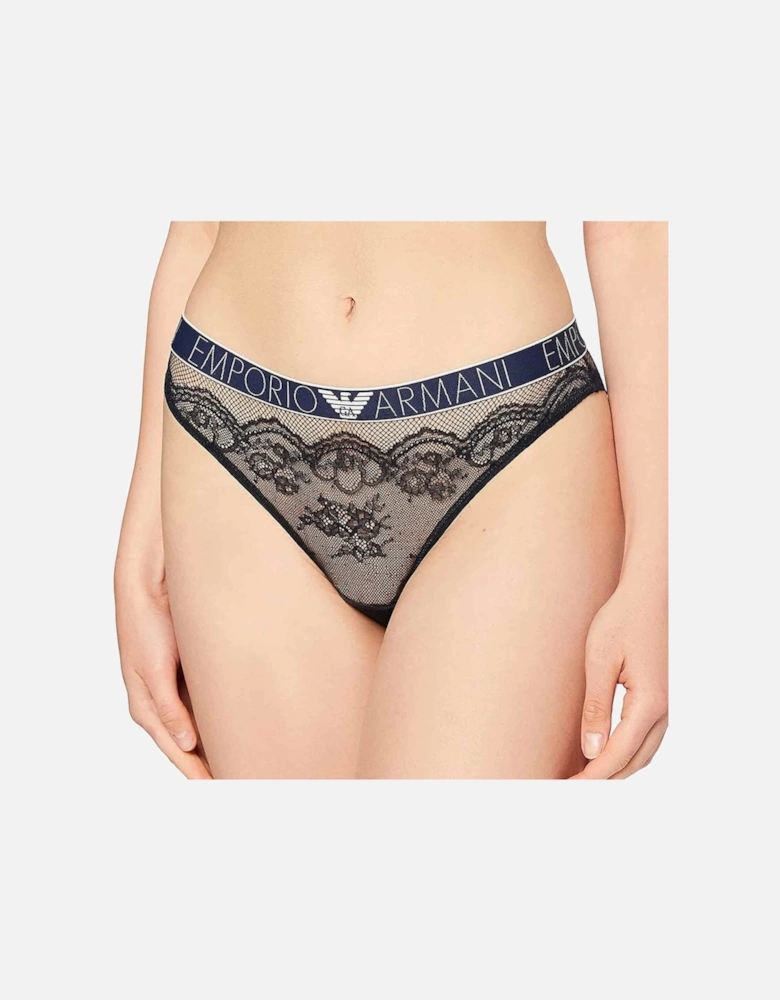 Logoband Lace Brief, Marine