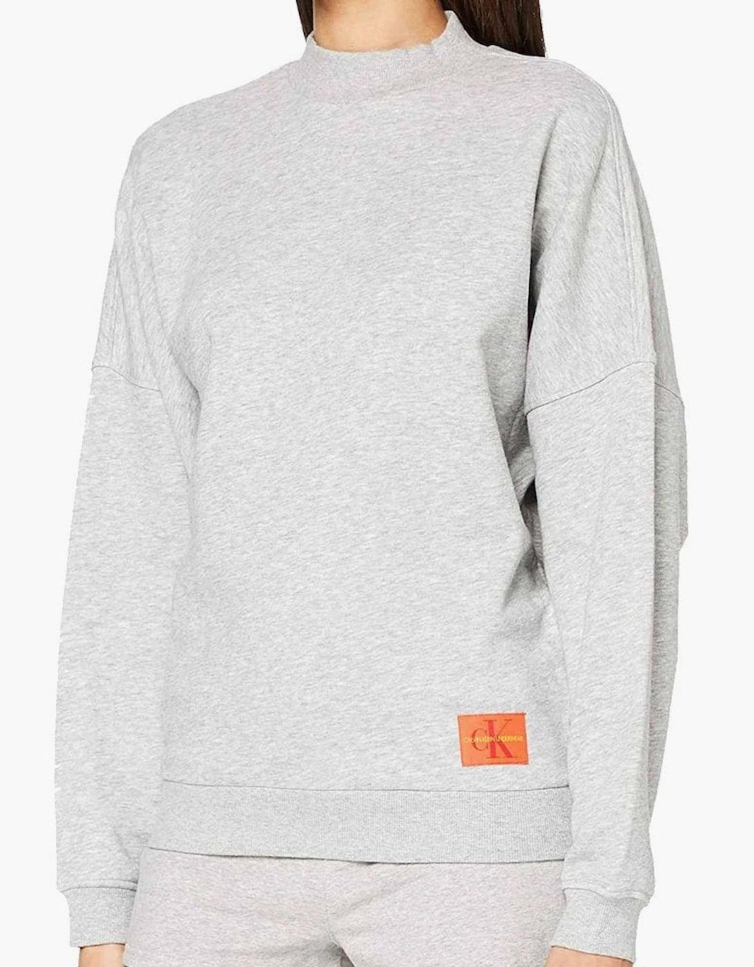 Calvin Klein Women's Grey/Grey Monogram Pyjama Top, Heather  S