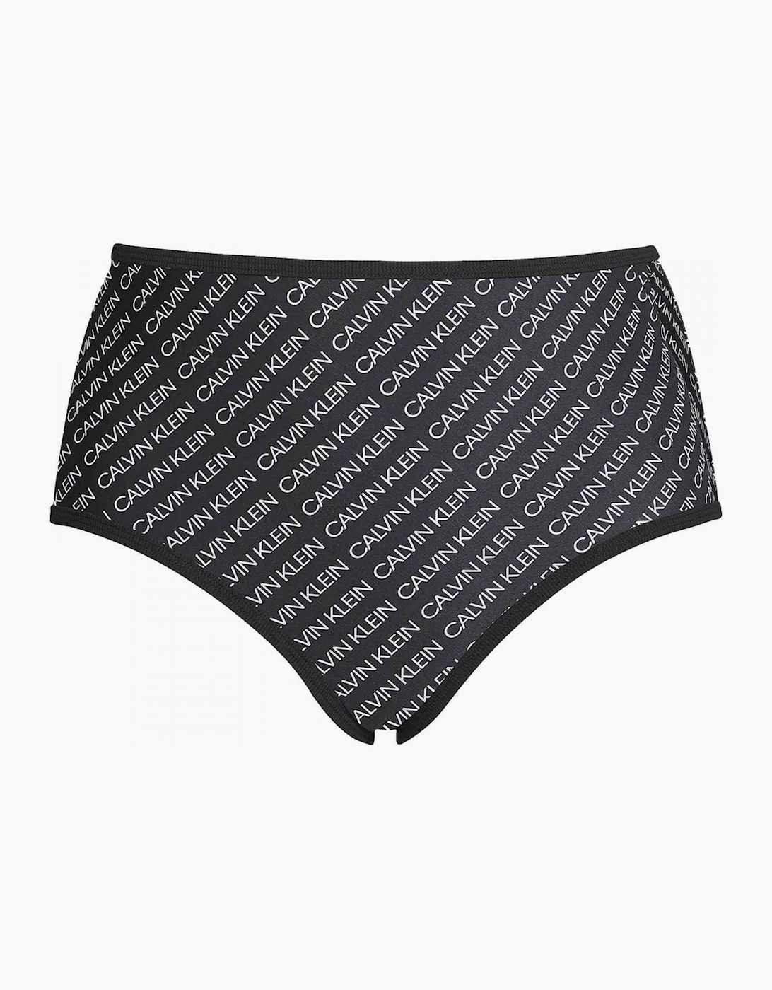 Calvin Klein Women's High Waist Swim Bikini, Core Diagonal Logo - Size: XS