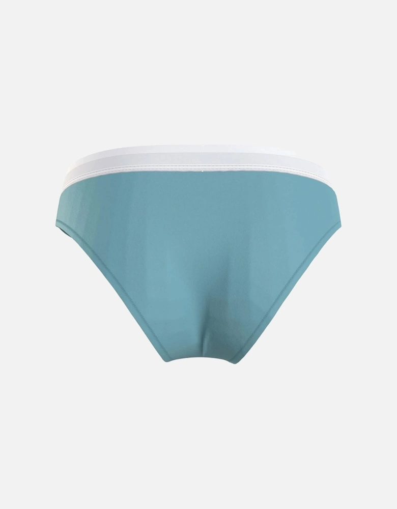 Logo Waistband Stretch Cotton Briefs, Tidal Teal