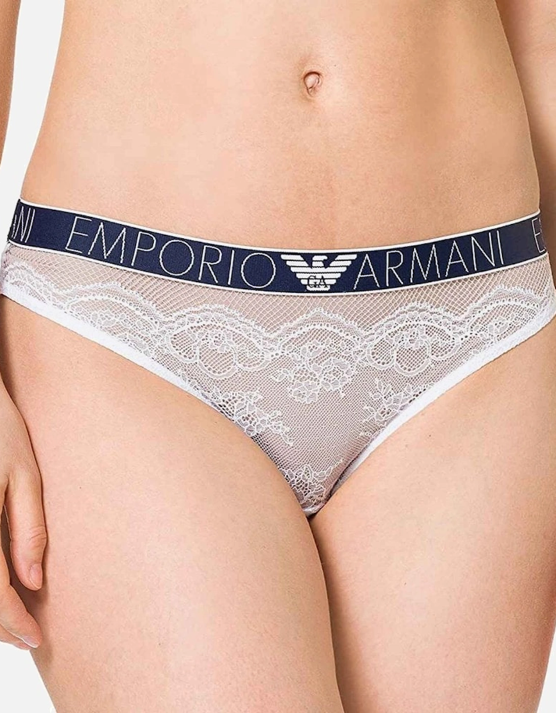 Logoband Lace Brief, White, 4 of 3