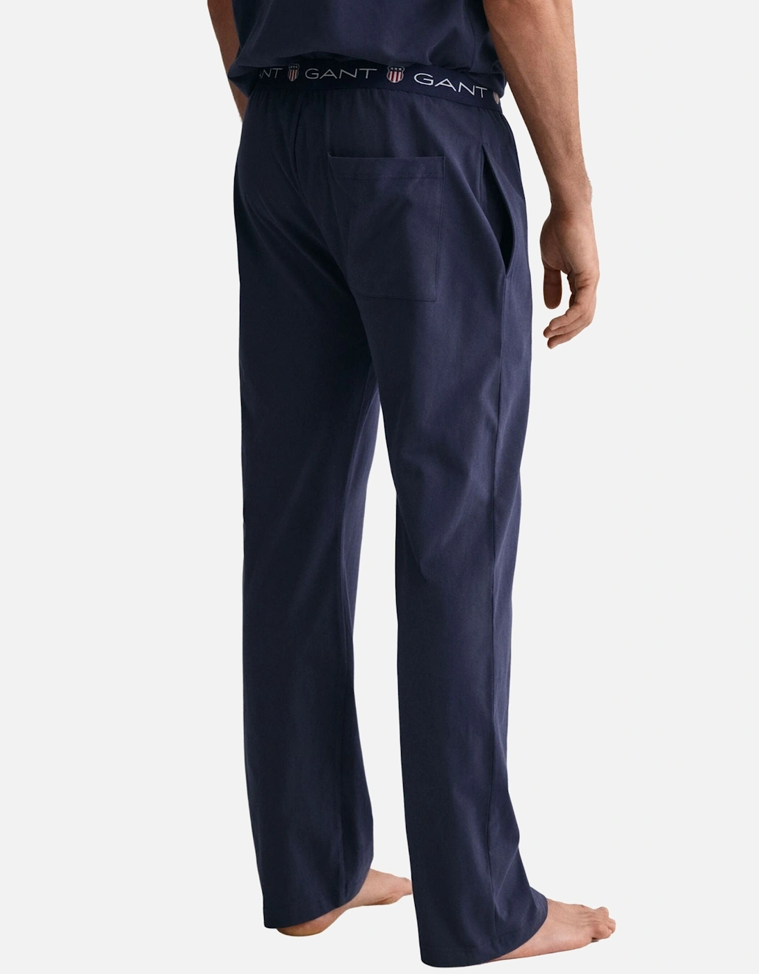 Shield Logo Waistband Jersey Pyjama Bottoms, Navy