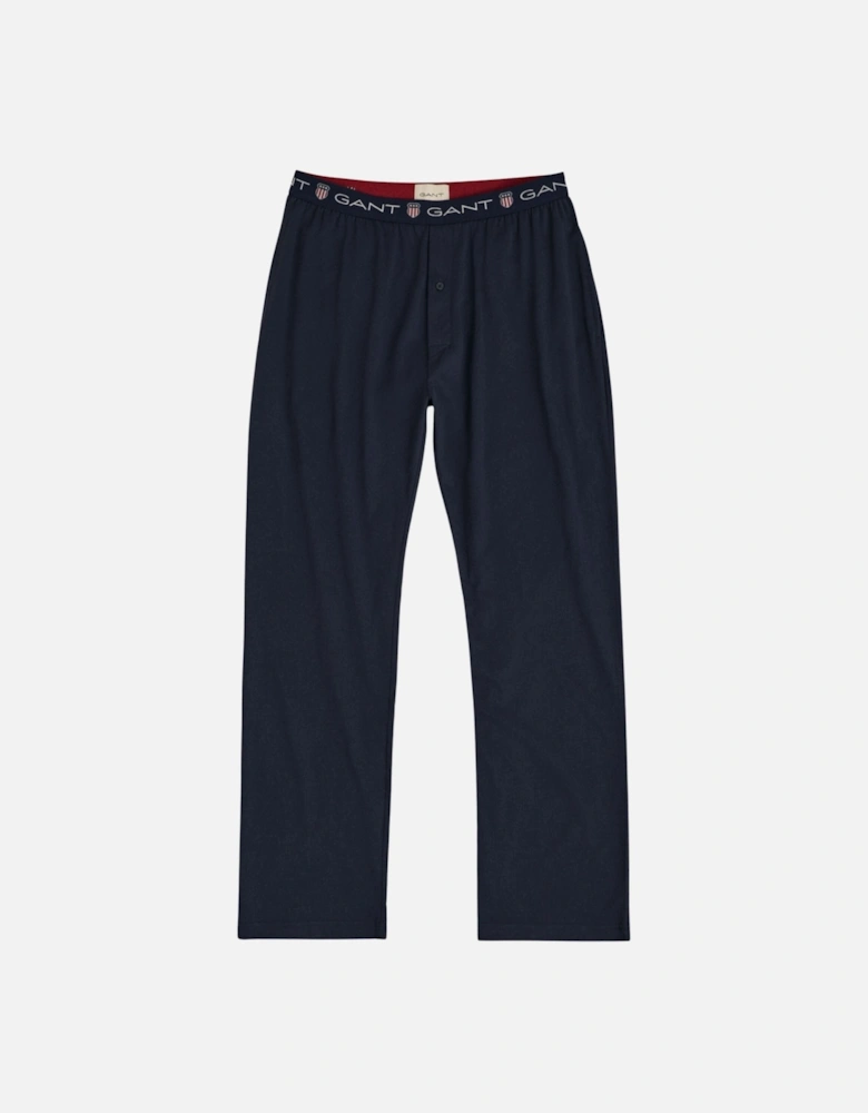 Shield Logo Waistband Jersey Pyjama Bottoms, Navy