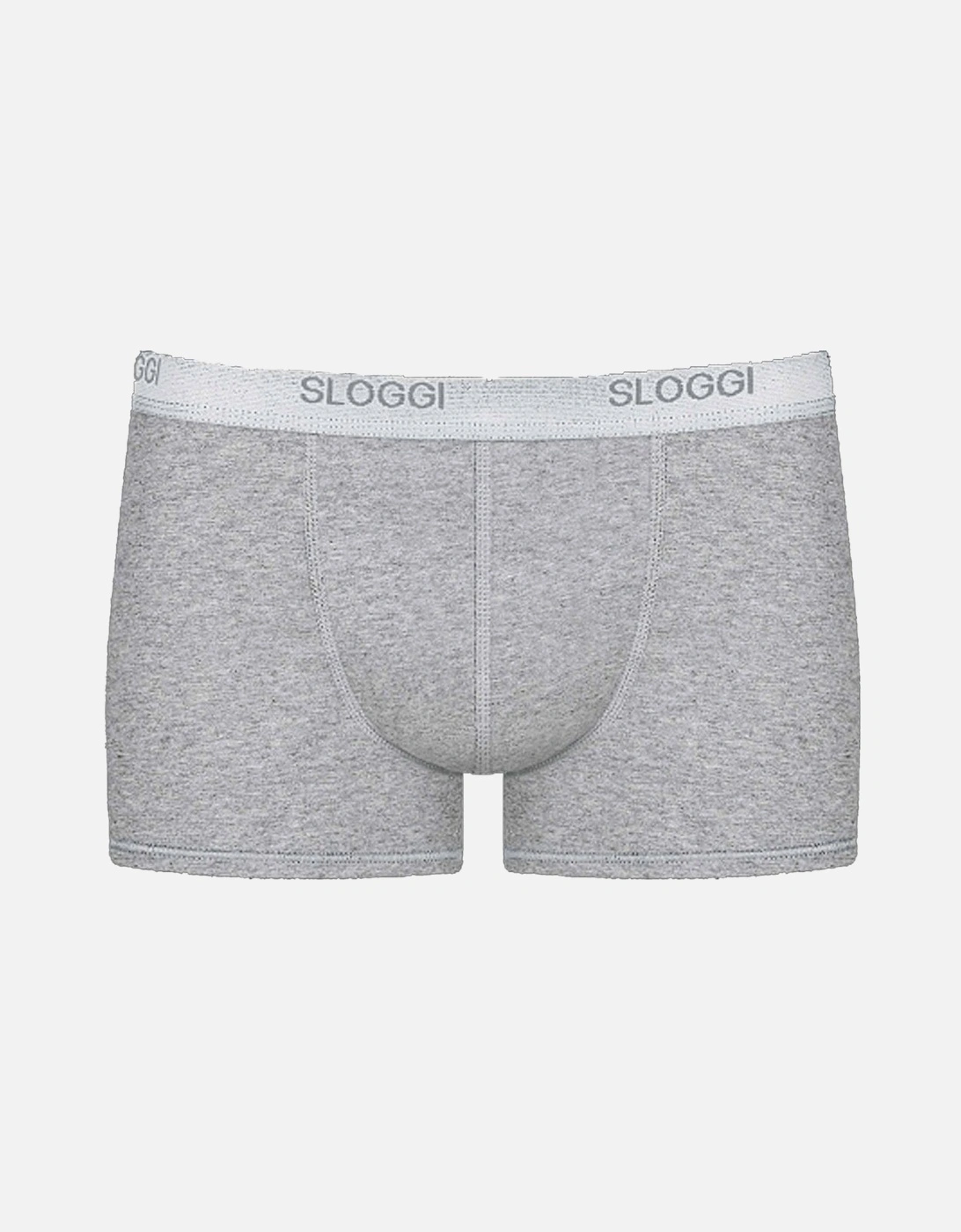 Basic Short Boxer Trunk, Grey Melange, 3 of 2