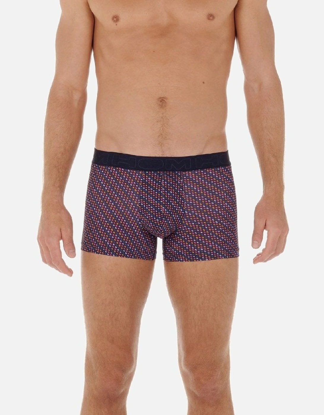 Muticolour Dots Hal Print Boxer Trunk, Navy/multi