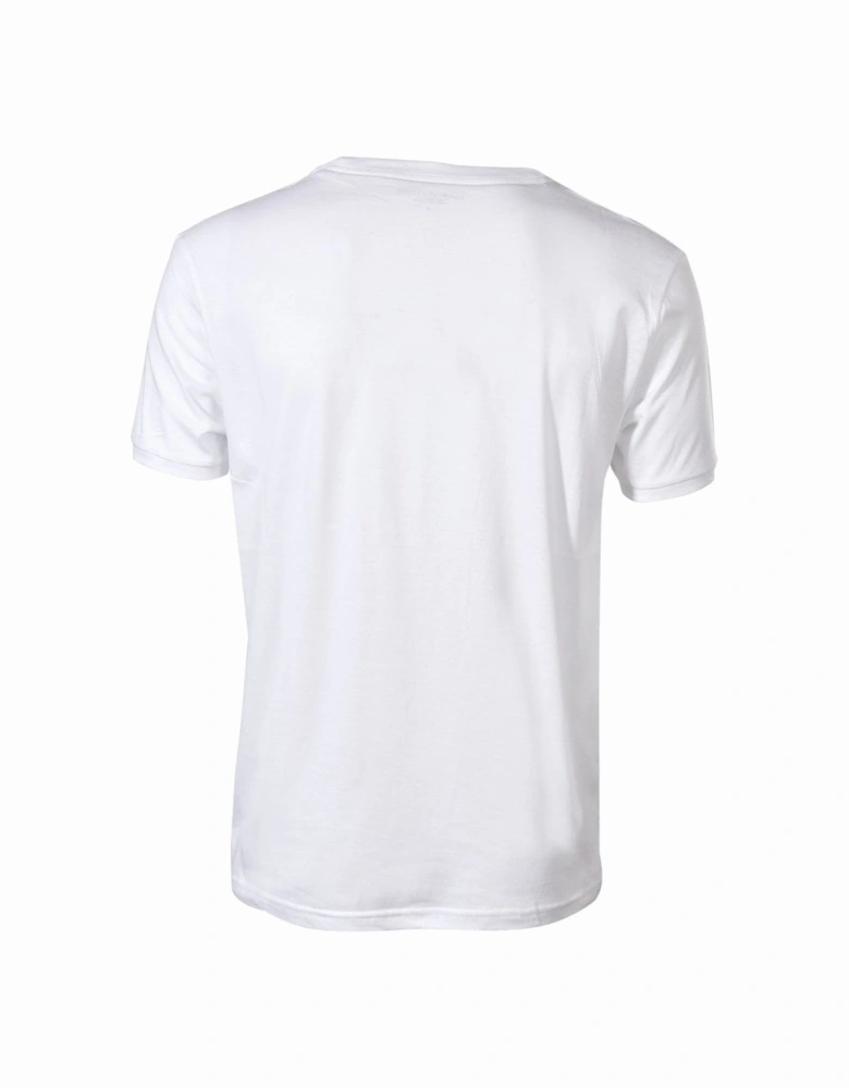 Nature Tech Striped Logo Crew-Neck T-Shirt, White