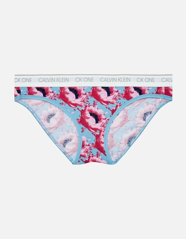 CK One Cotton Modal Blend Bikini Brief, Prosper Floral Print/Pink Smoothie