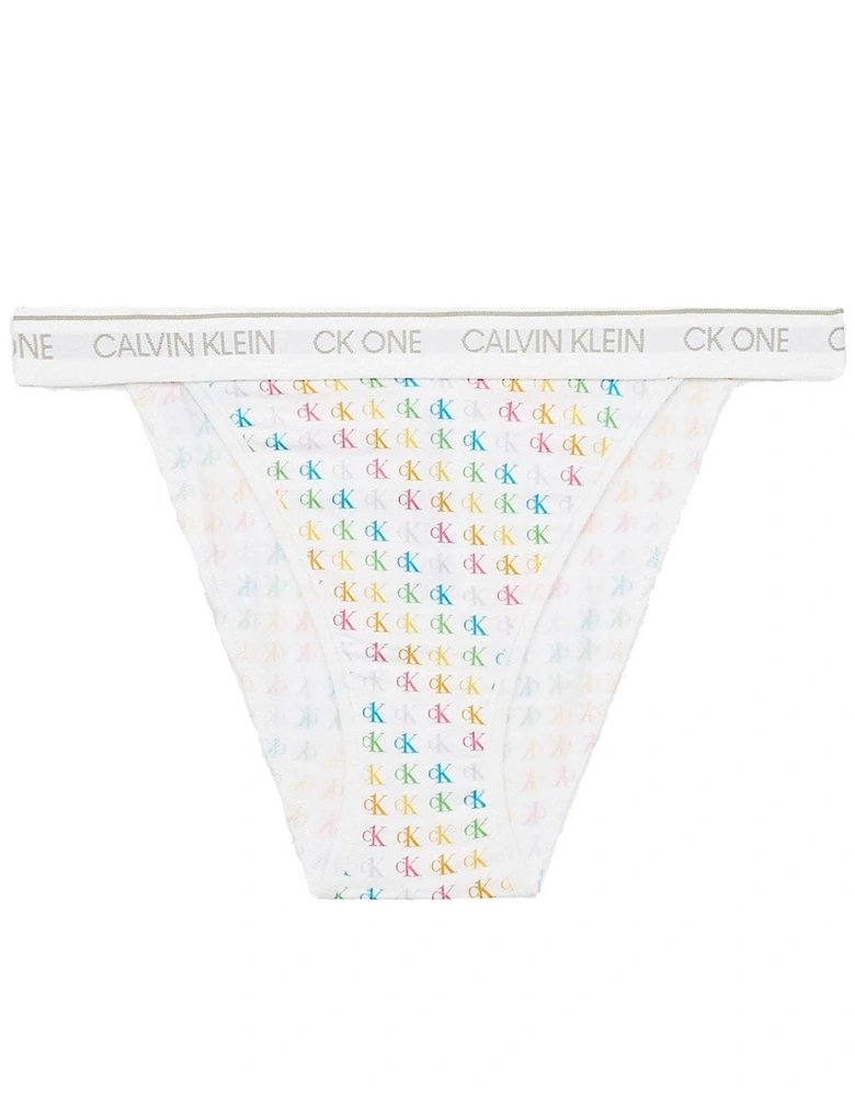 CK One Cotton Modal Blend Brazilian Brief, Pride Colours Mini CK1 Logo Print