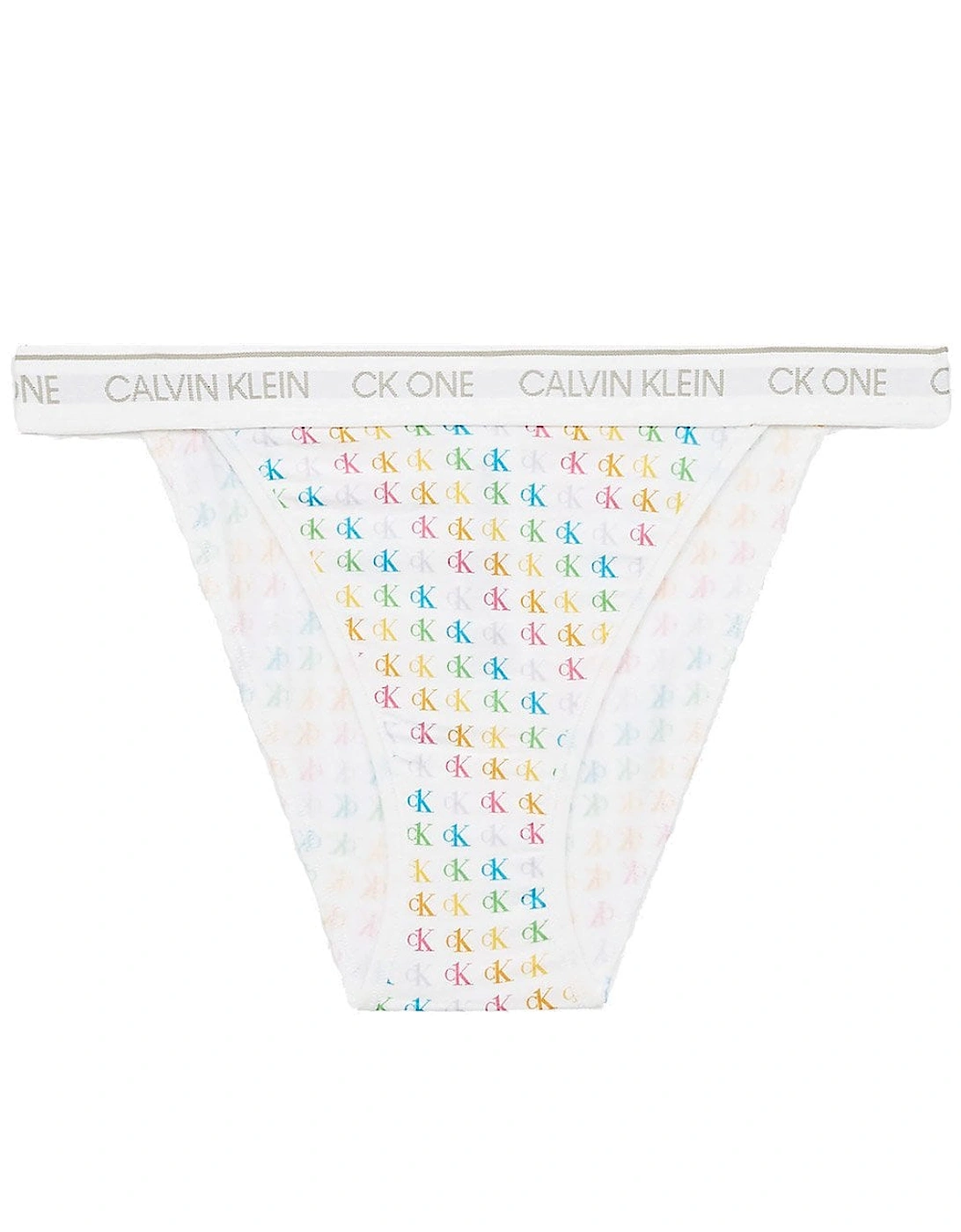 CK One Cotton Modal Blend Brazilian Brief, Pride Colours Mini CK1 Logo Print, 5 of 4