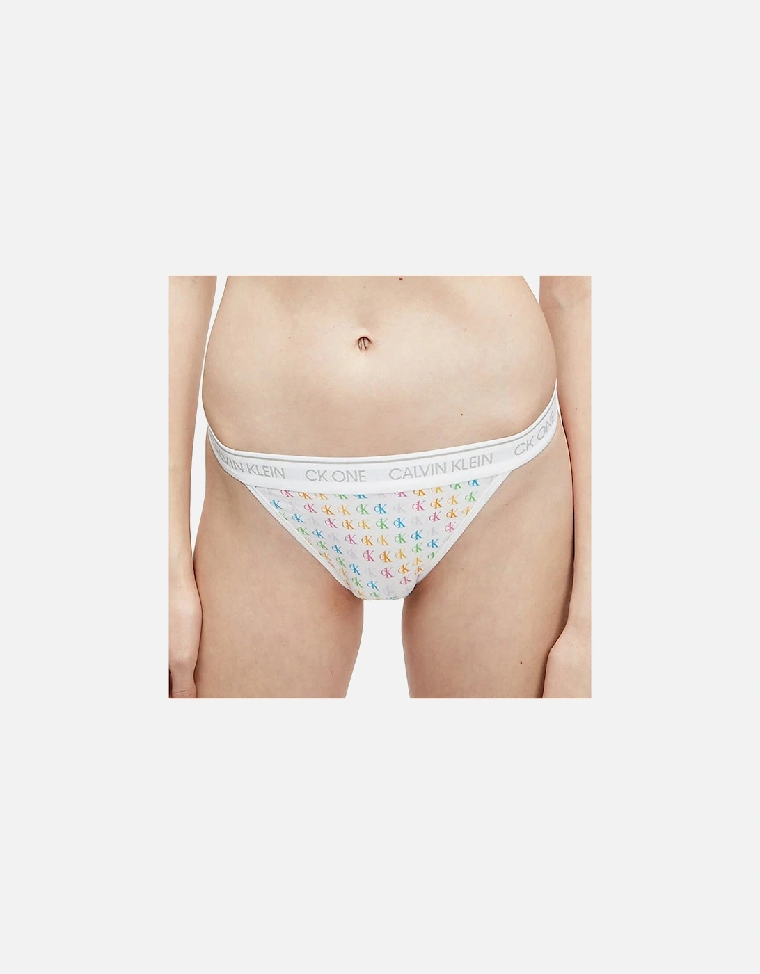 CK One Cotton Modal Blend Brazilian Brief, Pride Colours Mini CK1 Logo Print