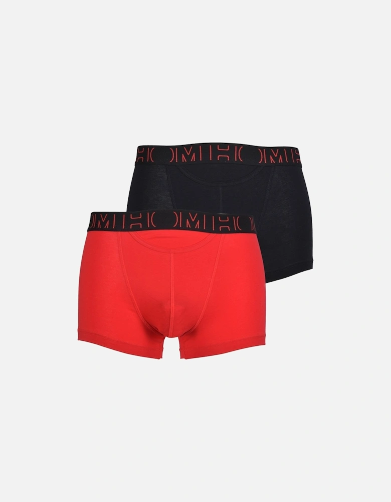 HO1 Boxerlines 2-Pack Boxer Brief, Red/Black