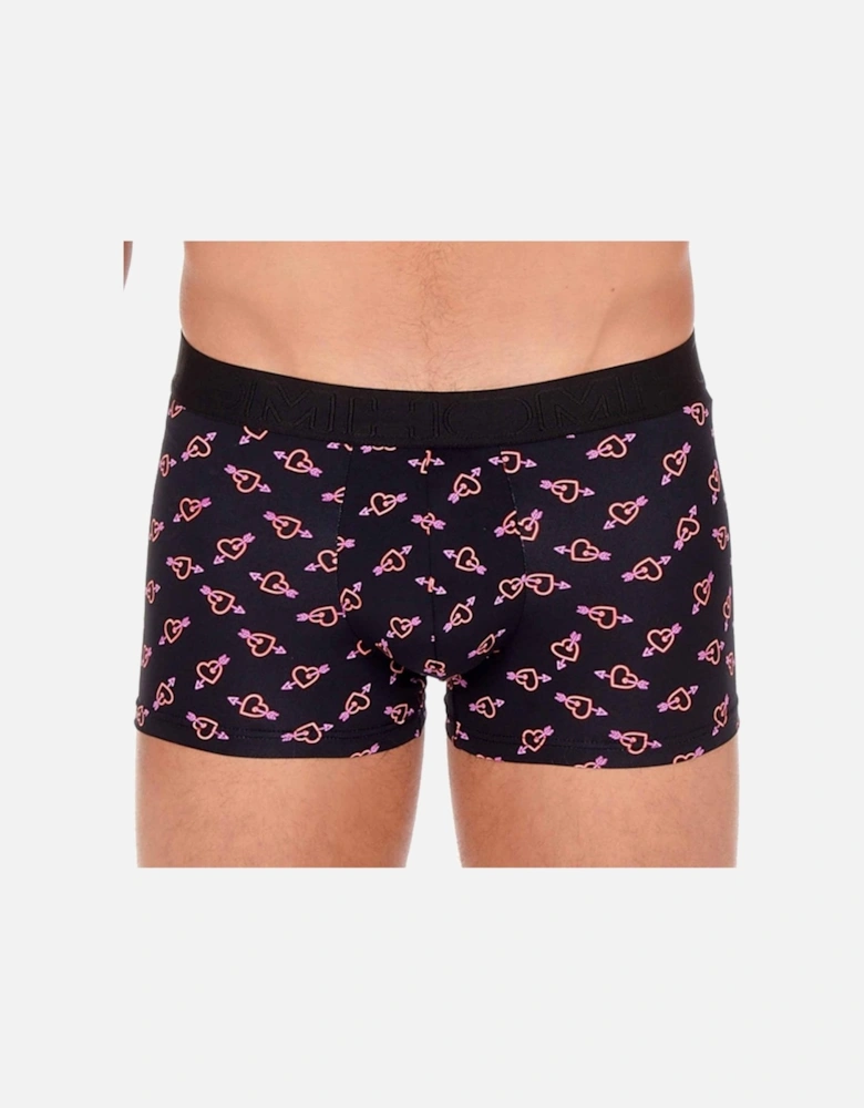 Neon Heart Microfiber Boxer Brief, Black Print