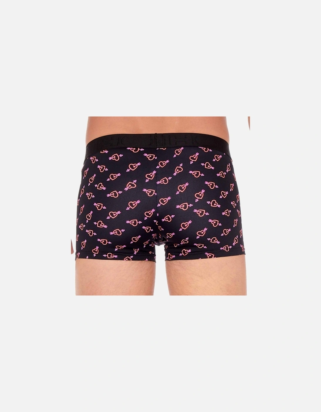 Neon Heart Microfiber Boxer Brief, Black Print