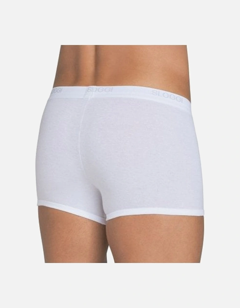 24/7 2-Pack Short Boxer Trunks, White