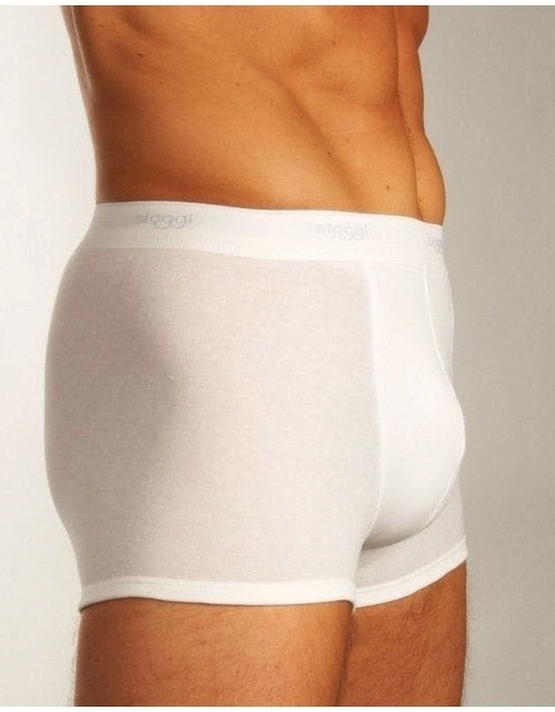 24/7 2-Pack Short Boxer Trunks, White