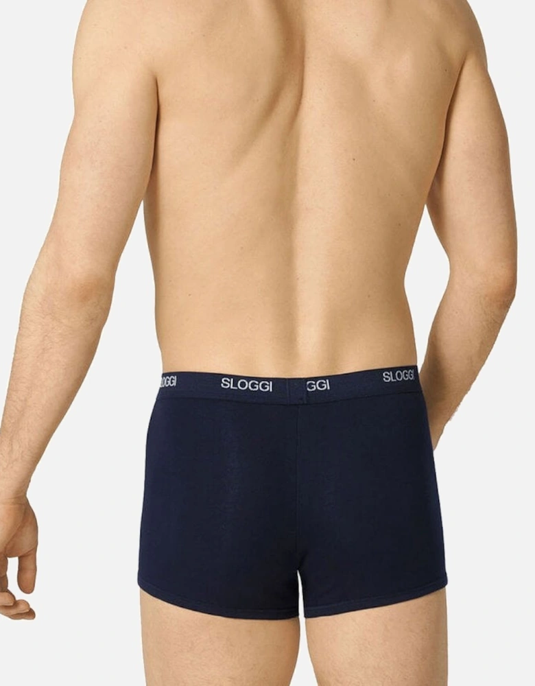 Basic Short Boxer Trunk, Night Blue