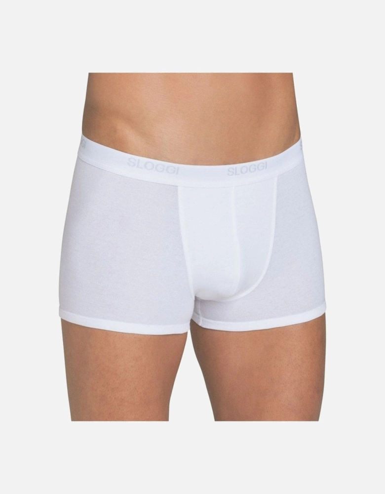 24/7 2-Pack Short Boxer Trunks, White