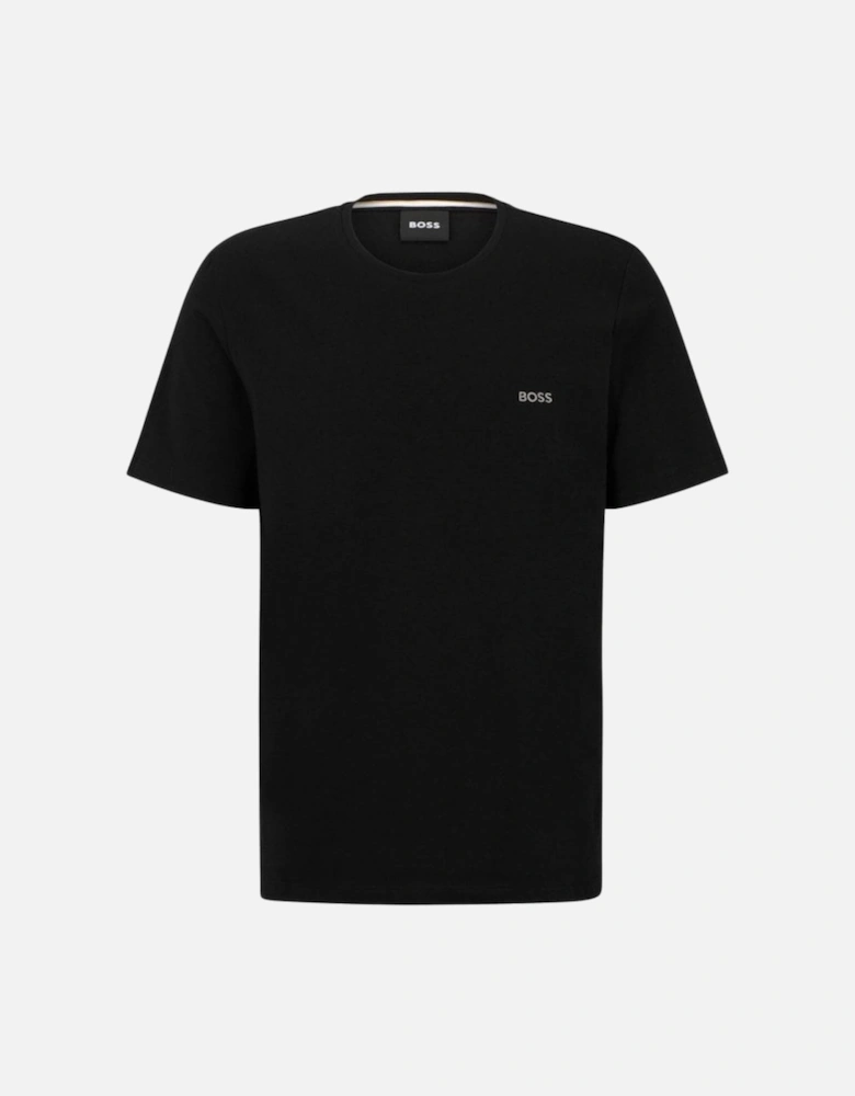 Luxe Jersey Crew-Neck Loungewear T-Shirt, Black