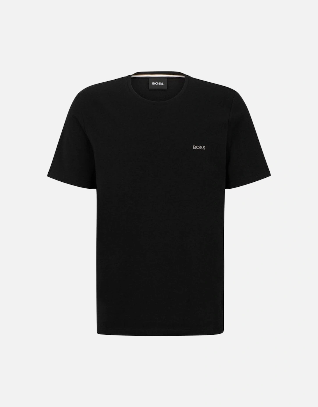 Luxe Jersey Crew-Neck Loungewear T-Shirt, Black, 6 of 5