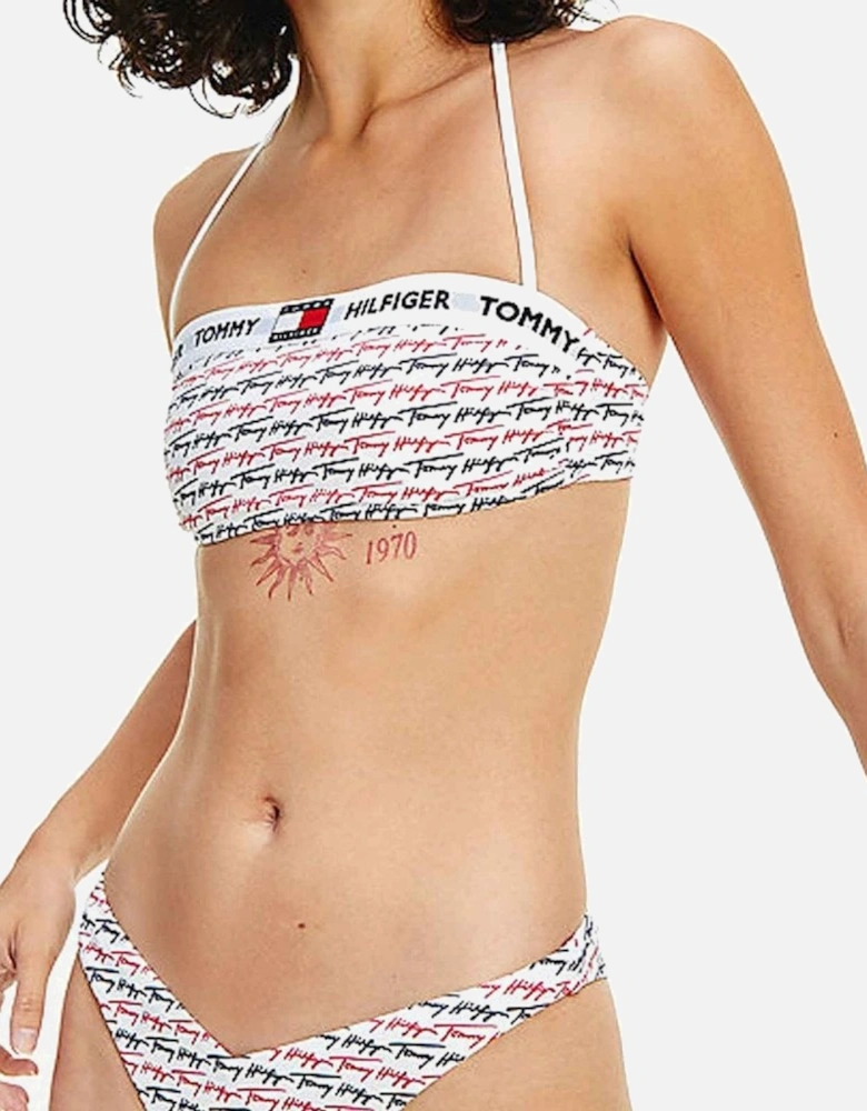 Signature Bandeau Swim Bikini Top, Tommy Dna