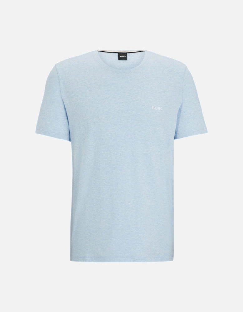 Luxe Jersey Crew-Neck Loungewear T-Shirt, Light/Pastel Blue