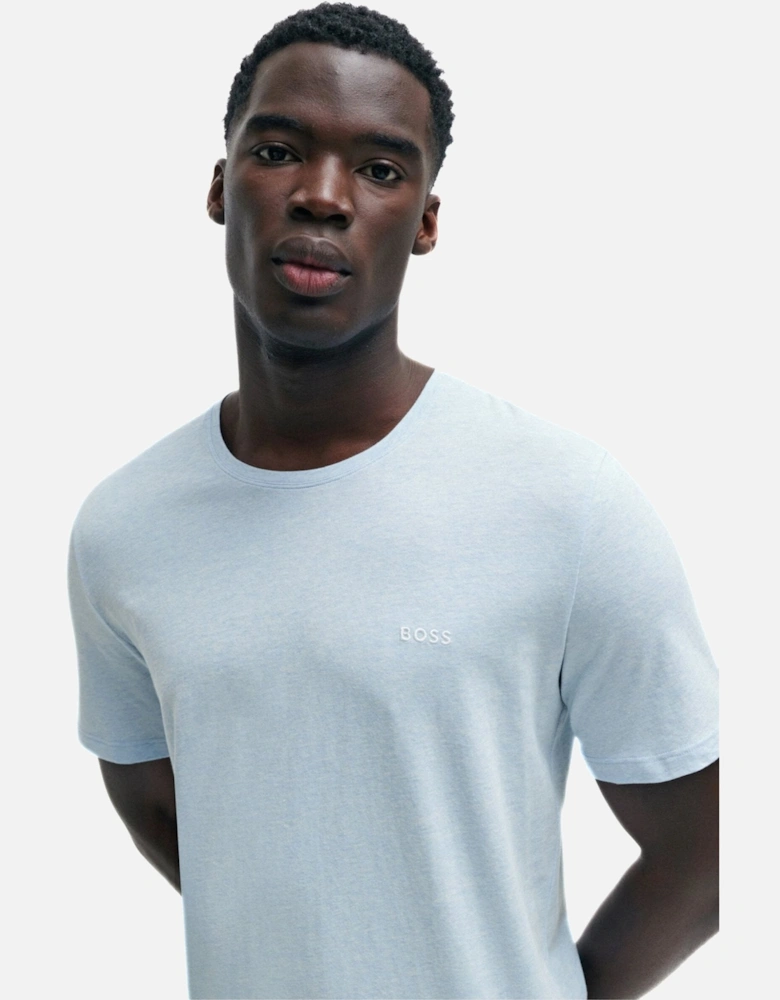 Luxe Jersey Crew-Neck Loungewear T-Shirt, Light/Pastel Blue