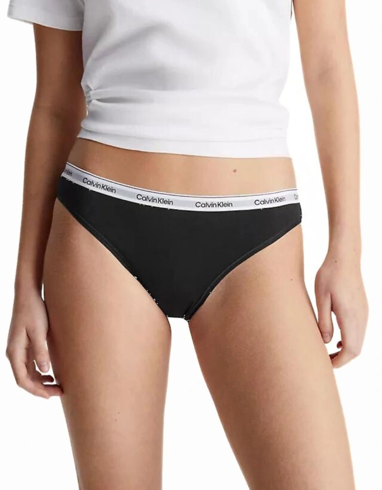 3-Pack Modern Logo Bikini Briefs, Black/White/Grey