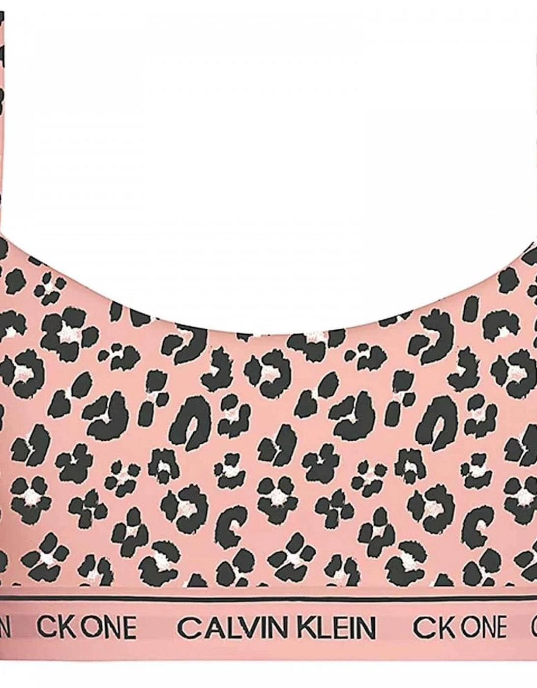 CK One Cotton Modal Blend String Bralette, Stephen Leopard Print/Peach Melba, 4 of 3