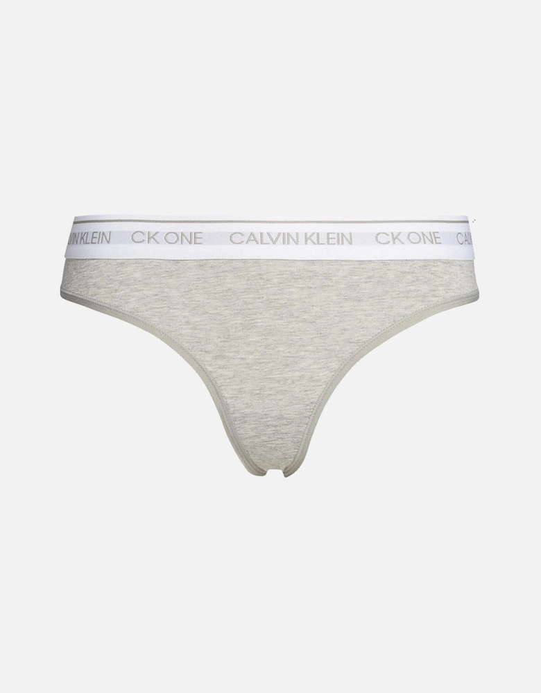 CK One Cotton Modal Blend Thong, Grey