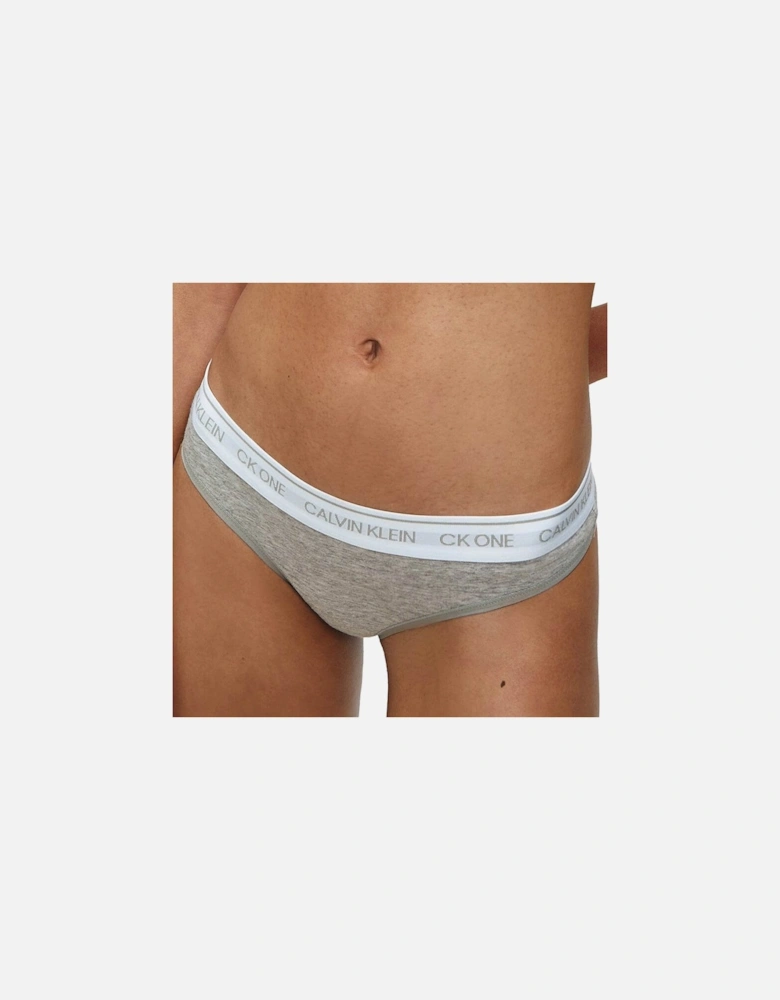 CK One Cotton Modal Blend Thong, Grey