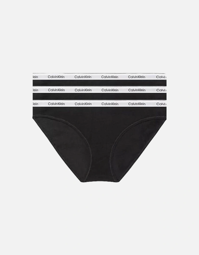 3-Pack Modern Logo Bikini Briefs, Black