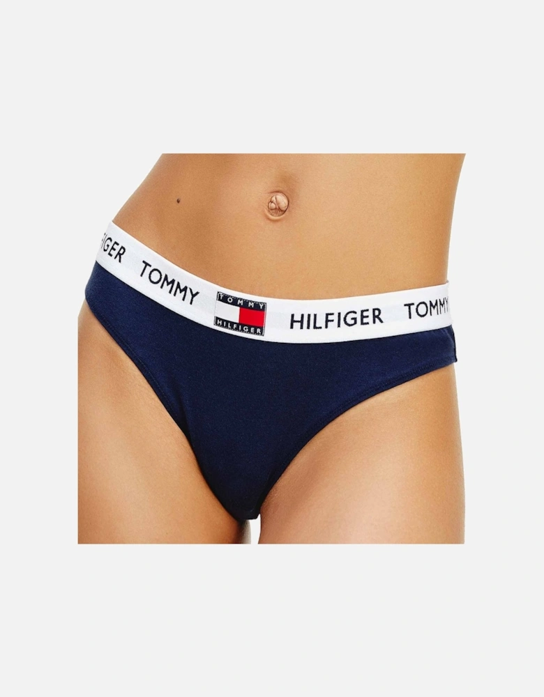 Organic Cotton Logo Bikini Brief, Navy Blazer