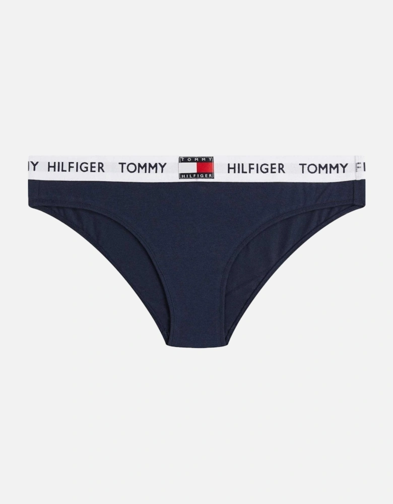 Organic Cotton Logo Bikini Brief, Navy Blazer