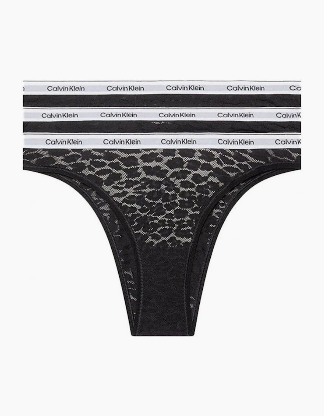 Calvin Klein Women's Black 3-Pack Modern Logo Brazilian Briefs,  18/32In 2XL