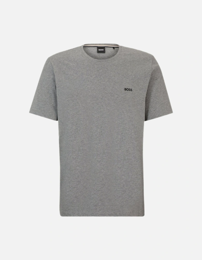 Luxe Jersey Crew-Neck Loungewear T-Shirt, Medium Grey Melange