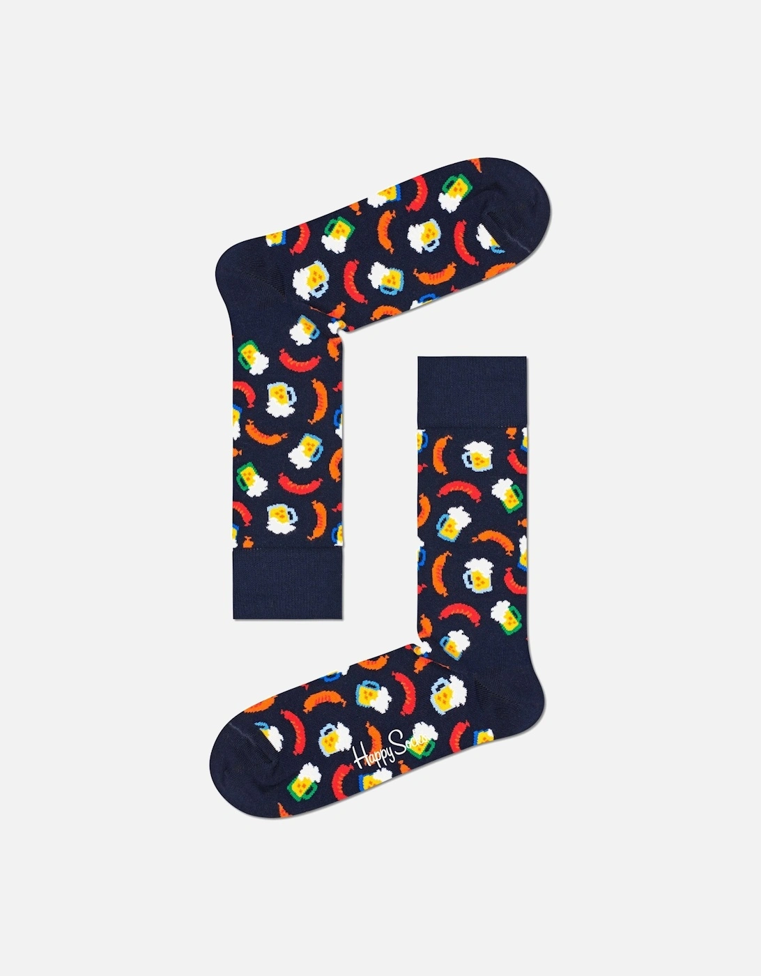 Beer & Sausage Socks, Navy, 4 of 3