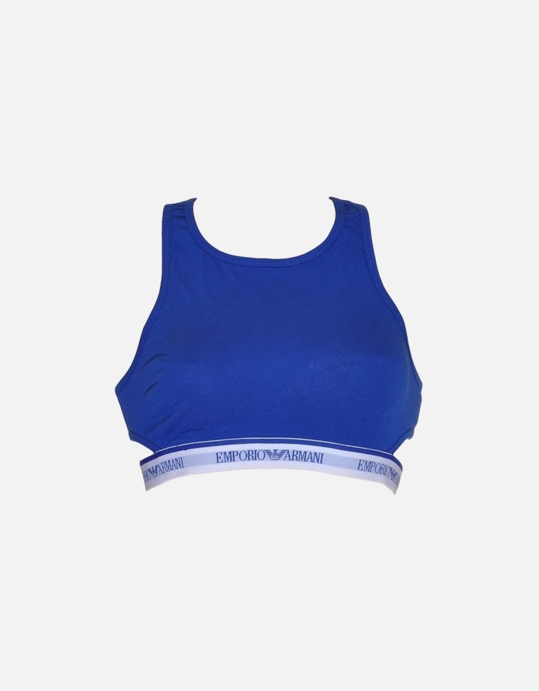 Visibility Stretch Cotton Bralette, Electric Blue