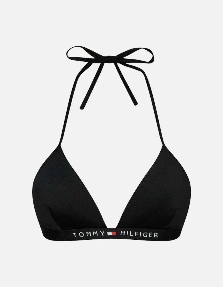 Fixed Triangle Logo Swim Bikini Top, PVH Black