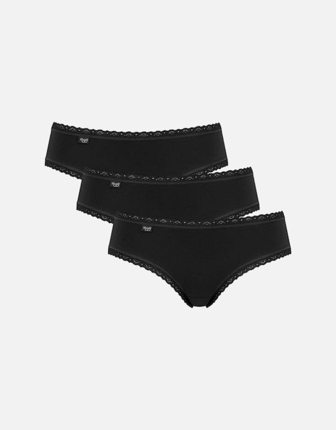 24/7 3-Pack Cotton Lace Hipster Brief, Black, 4 of 3