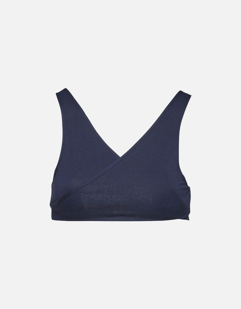 Flag Cotton Bralette, Navy