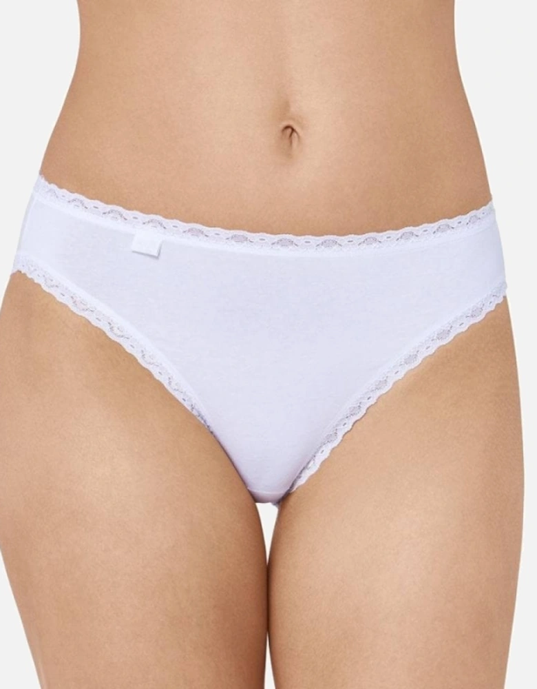 24/7 3-Pack Cotton Lace Tai Brief, White