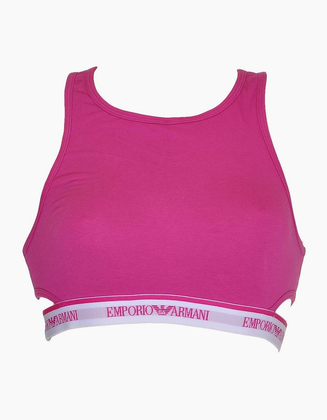 Emporio Armani Women's Visibility Stretch Cotton Bralette, Pink - Size: 10/8/10
