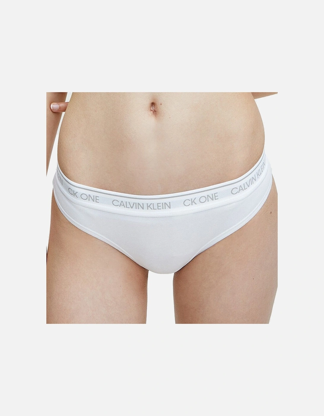 CK One Cotton Modal Blend Thong, White