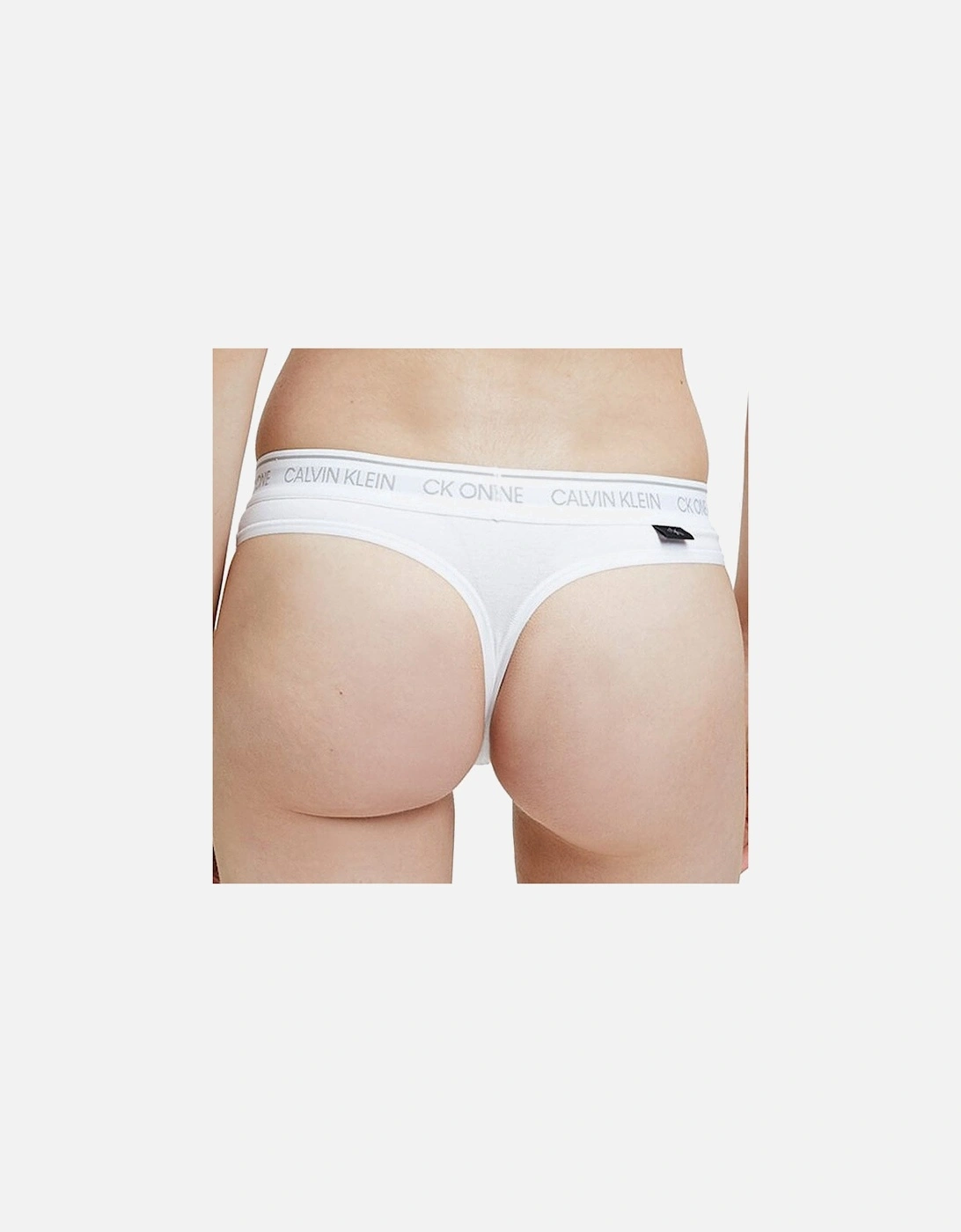 CK One Cotton Modal Blend Thong, White