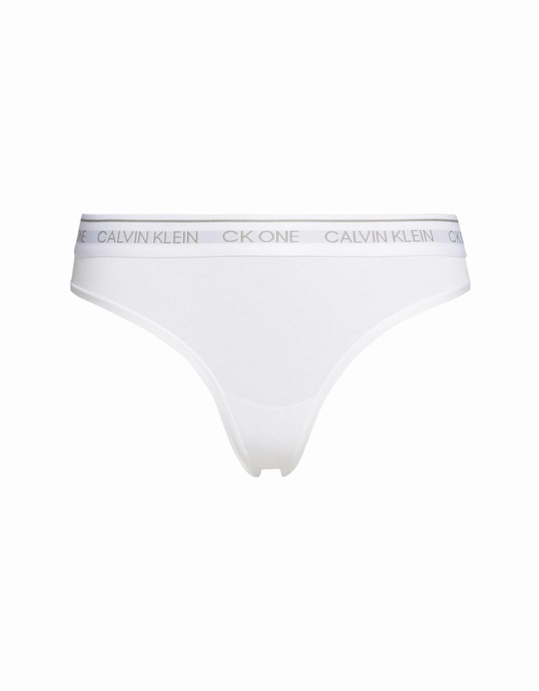 CK One Cotton Modal Blend Thong, White