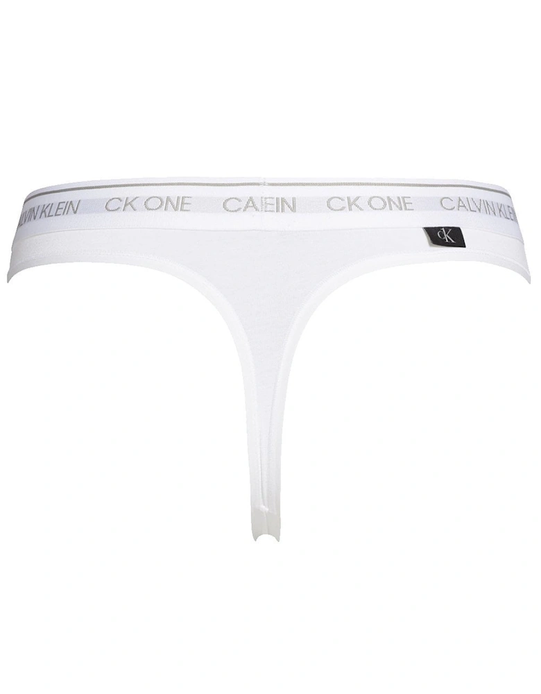 CK One Cotton Modal Blend Thong, White