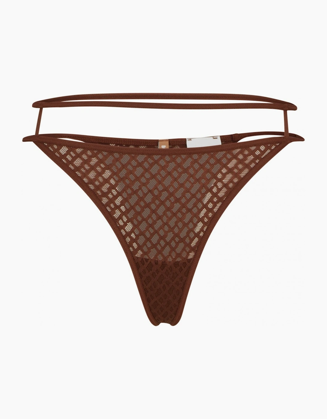 Hugo Boss Women's Luxe Lace Thong, Rust/Copper - Brown - Size: 14