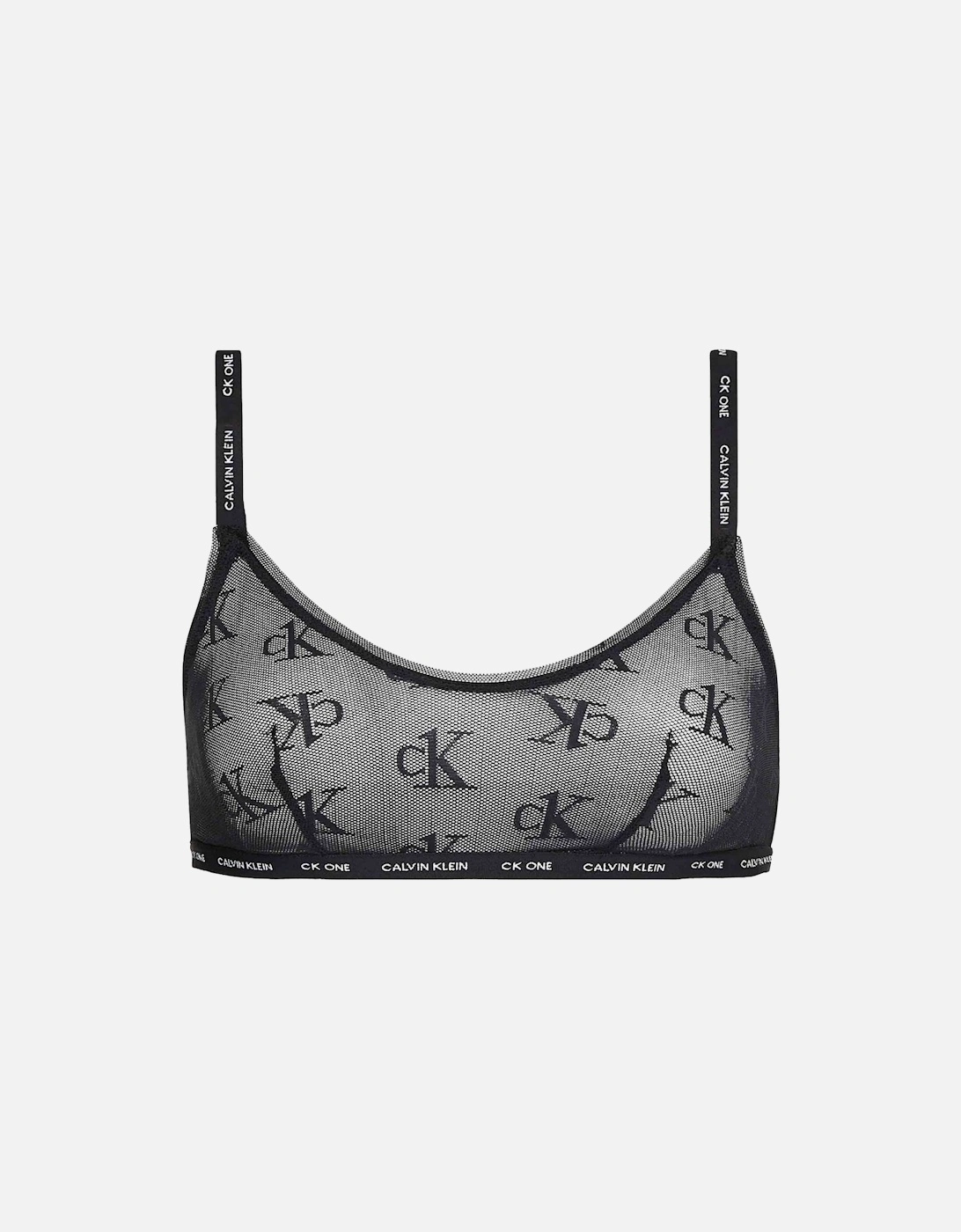 CK One Logo Mesh Bralette, Black, 6 of 5