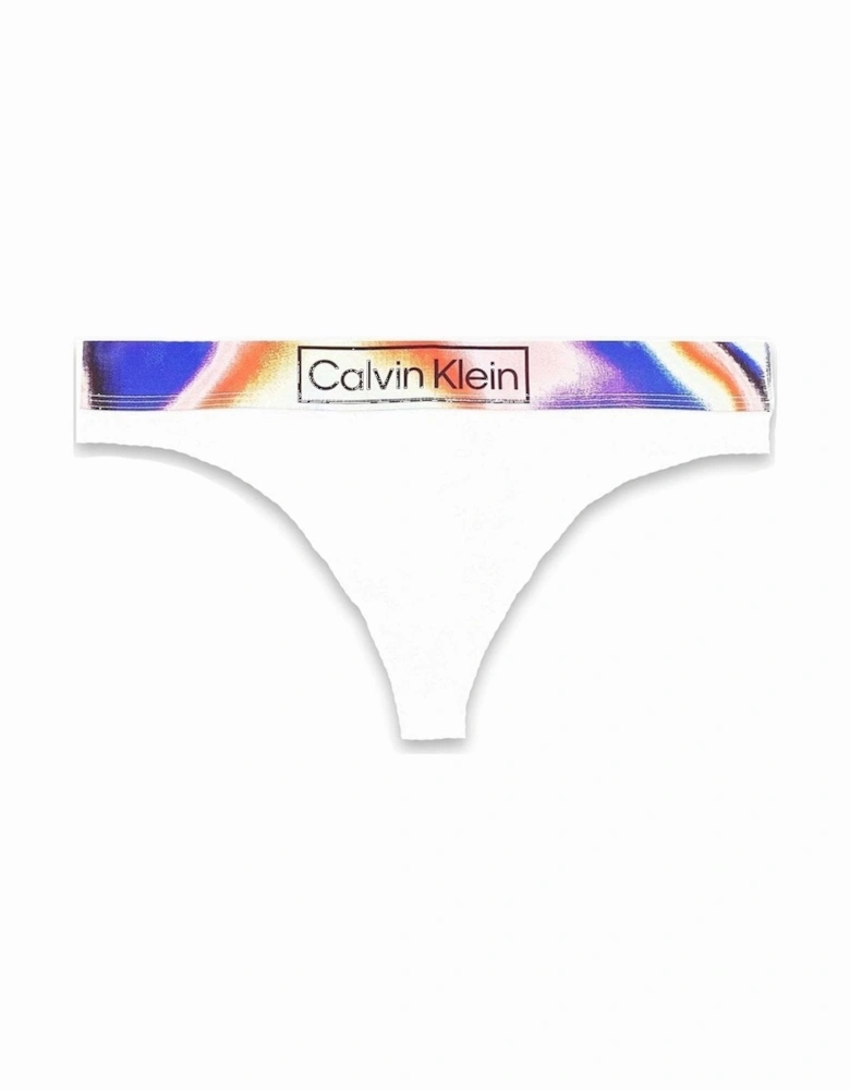 Organic Cotton Pride Thong, White